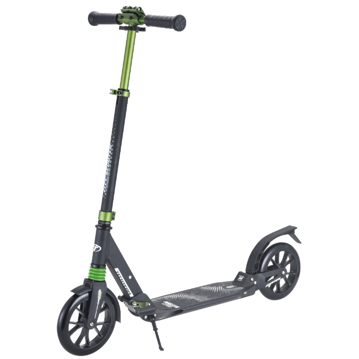 картинка Самокат Tech Team City Scooter (черный/ зеленый) | велосалон Драйв г. Липецк